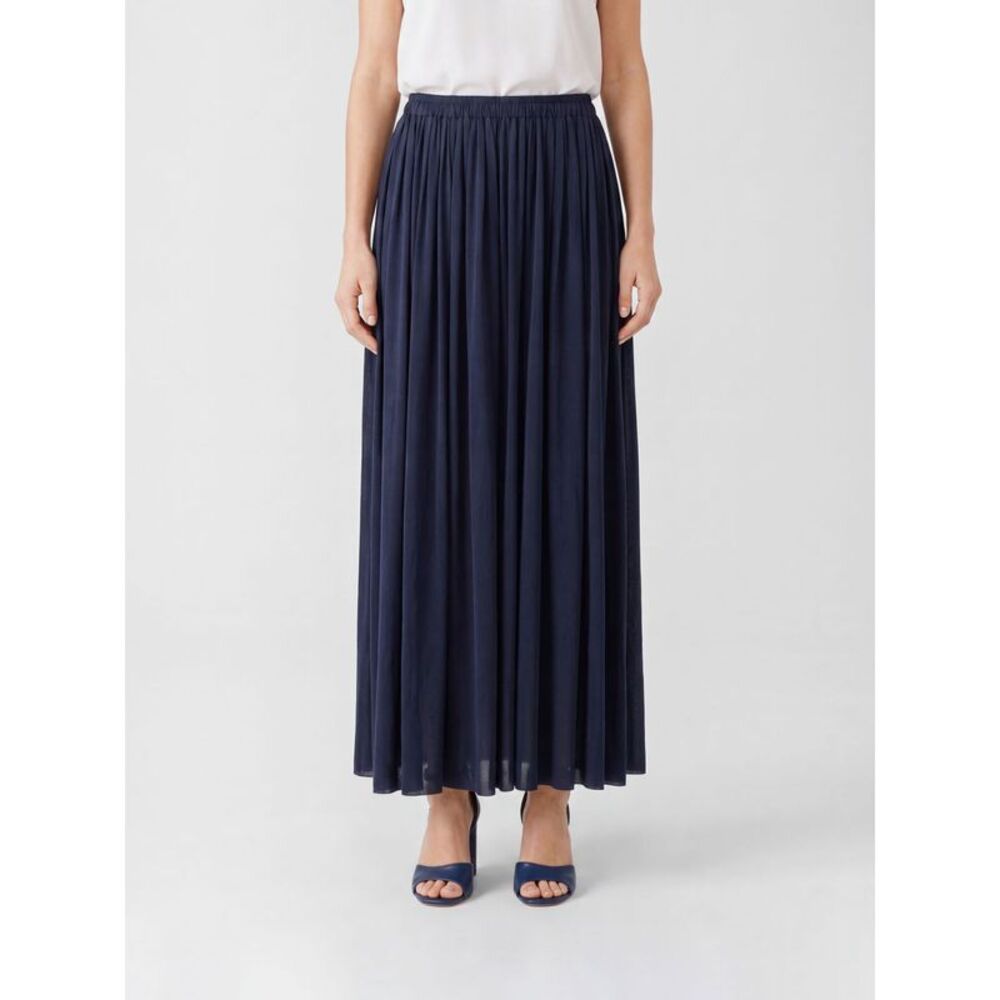 Livrea Flared Midi Skirt Max Mara In Silk Blend With High Elasticated Waist